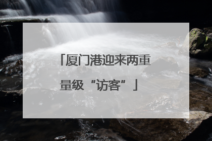 厦门港迎来两重量级“访客”
